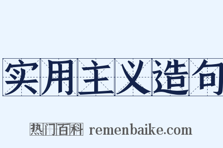 实用主义造句是什么意思的图片